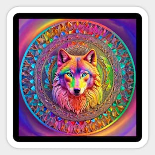 Wolf Mandala Sticker